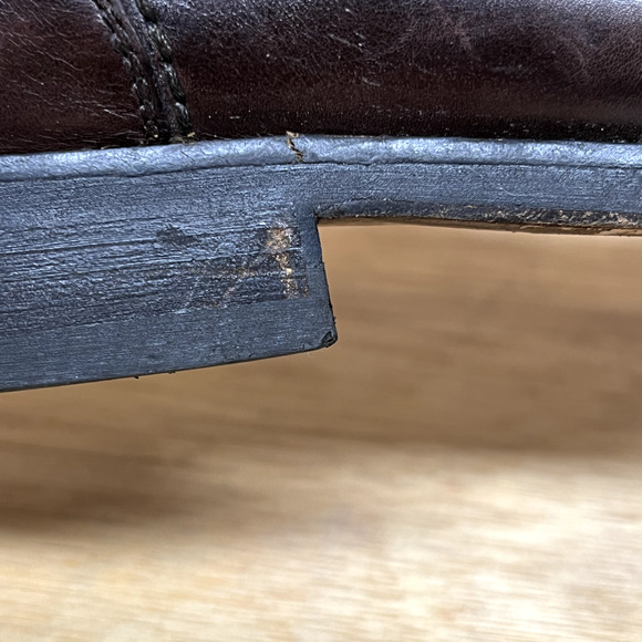 KENNETH COLE Made in Italy New York Brown Leather Square Toe Men Shoes Size 9.5 - Picture 11 of 11